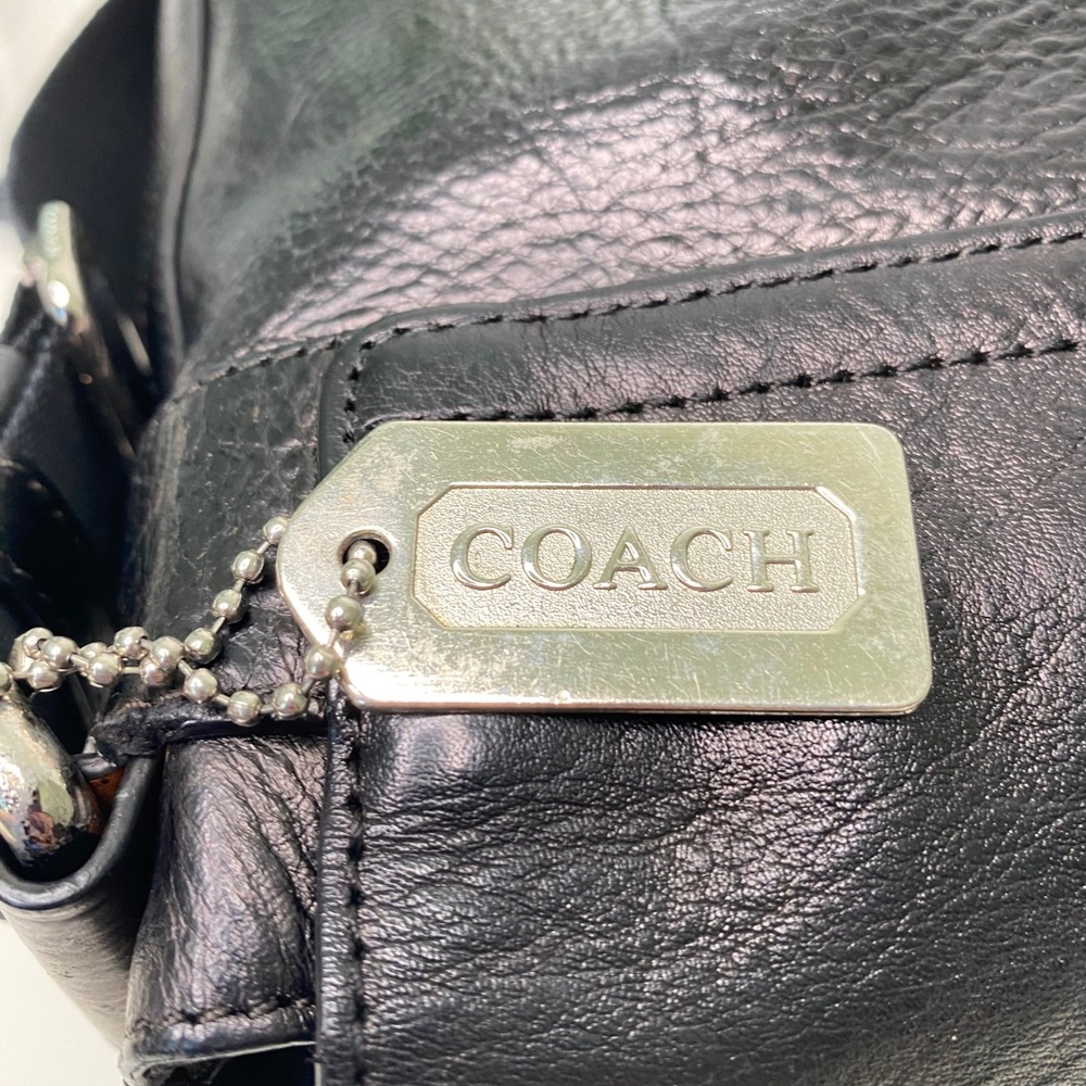 COACH Sullivan Small Messenger‎ Crossbody Purse Black Calf Leather Unisex F72108 - Picture 3 of 16